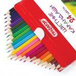 Карандаши цветные ПИФАГОР "БАБОЧКИ", 24 цв., классические заточенные, 181353