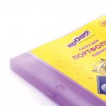 Папка для портфолио ребенка, 2 кольца, 20 файлов, полупрозрачная фиолетовая, ЮНЛАНДИЯ