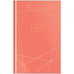 Ежедневник недатированный, A5, 136л., 7БЦ OfficeSpace "Моноколор. Living coral", мат. лам, тисн.фол., Ен5т136_26925
