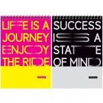 Блокнот А5 60л. на гребне ArtSpace "Моноколор. 2color quotes", твердая подложка, Б5к60гр_22526