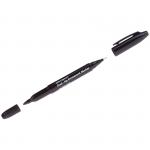 Маркер перманентный двухсторонний OfficeSpace черный, пулевидный, 0,8/2,2 мм, DPM_1574BL