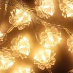 СНОУ БУМ Гирлянда электр, 3м, 15LED, с нас. "Колокольчики", шампань, пост,свечение, пп, 220В