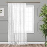 Штора Тюль деворе ”Цветы”белый 300*275