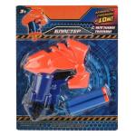 БЛАСТЕР "ИГРАЕМ ВМЕСТЕ" С МЯГКИМИ ПУЛЯМИ НА БЛИСТЕРЕ (РУСС. УП.) 21*17*4СМ в кор.2*120шт