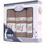 Набор полотенец махровых Гюрсан Турция, 22/605, Гольф, 3 предмета 50*90 - 2 шт+70*140