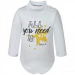 Боди для девочки интерлок серый Луна 2-7197 Совенок Я