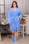 Халат велсофт ХВ-0022- нежно голубой
