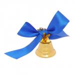 Колокольчик с  синим бантом для выпускного вечера