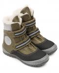 Ботинки детск.шерсть 23020  кожа, ТОКИО хаки