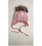 Шапка со стразами и помпоном AN-5891