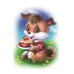 KM0073/1 Картина-открытка мозаикой (15х20) В ДЕНЬ РОЖДЕНИЯ (19 цветов) 1/100