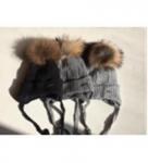 Шапка с косами и помпоном AN-192047