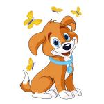 KH0256 Набор юного художника (20х30) ЩЕНОК БУСИК (11 цветов) 1/44