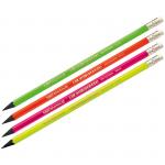 Карандаш ч/г Bic Evolution Fluo HB, с ластиком, заточен., пластиковый, 942882