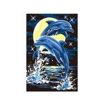 KH0257 Набор юного художника (20х30) ЛУННЫЕ ДЕЛЬФИНЫ (8 цветов) 1/44