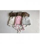 Шапка с помпоном и жемчугом AN-18102