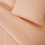 КПБ Страйп-сатин полоса Персик