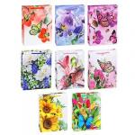 Пакет подарочный бумажный 24х18х7 см, 8 дизайнов