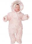 Комбинезон утепленный "Цветы" (розовый)