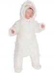 Комбинезон утепленный "Цветы" (молочный)