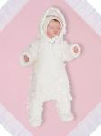 Комбинезон утепленный "Цветы" (молочный)