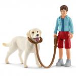 Набор Schleich На прогулке с лабрадором