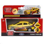 МАШИНА "ТЕХНОПАРК" МЕТАЛЛ. ИНЕРЦ. FORD FOCUS СПОРТ 12СМ, ОТКРЫВ. ДВЕРИ В КОР. в кор.2*24шт