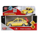 МАШИНА "ТЕХНОПАРК" МЕТАЛЛ ИНЕРЦ ЛАДА-КАЛИНА ТАКСИ, СВЕТ+ЗВУК, ОТКРЫВ. ДВЕРИ В КОР.в кор.2*24шт