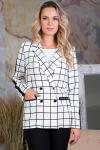 Жакет клетка с черными пуговицами (Б-113-4)