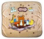 Плед детский утепленный двухсторонний , коричневый