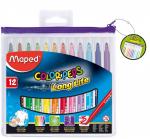 COLOR' PEPS фломастеры 12 цв. в пластиковом футляре на молнии