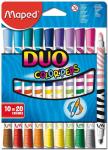 DUO COLOR`PEPS двусторонние фломастеры 10шт (20 цветов) в картонном футляре