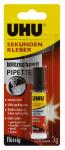 КЛЕЙ  УНИВЕРСАЛЬНЫЙ СЕКУНДНЫЙ UHU В ПИПЕТКЕ, 3Г, БЛИСТЕР