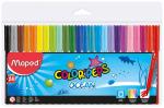 COLOR'PEPS OCEAN  Фломастеры с заблокированным пишущим узлом - супер смываемые ,в пакете с подвесом 24 цвета