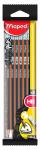 BLACK PEP'S Карандаш чернографитный треугольный НВ, 6 шт