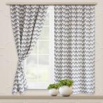 Комплект портьер для кухни Бесконечность зеленый 135*180 2 шт.