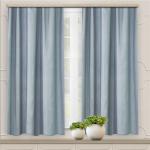 Комплект портьер для кухни Жаккард Бамбук серый 135*180*2 шт.