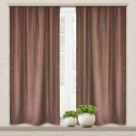 Комплект портьер для кухни Жаккард двусторонний какао 135*180*2 шт.