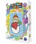 Набор для детского творчества                                                 "Песочная Фантазия"  Новый год                                             Снеговик с сердцем А5