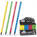 Карандаш ч/г НВ, фольгир.корпус(цветочки),без резинки, заточ, 4цв, 17240