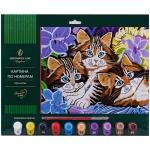 Картина по номерам Greenwich Line "Три кота" А3, с акриловыми красками, картон, европодвес, KT_22586