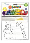 Новогодний набор для детского творчества НИТОЧНАЯ ФАНТАЗИЯ "МАМА И МАЛЫШ" Парные карточки 5. снеговик и карамель