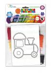 Набор для детского творчества НИТОЧНАЯ ФАНТАЗИЯ "ВЗРОСЛЫЙ МАЛЫШ" наборы с контуром - 5.паровоз
