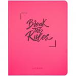 Дневник 1-11 кл. 48л. (лайт) "Break the rules. Pink", неон. иск.кожа, тиснение, тонир. бло