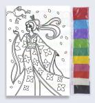 Набор для детского творчества "Песочная Фантазия" Девушка в кимоно А3