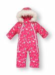 Комбинезон для девочки ясельного возраста, утепленный, на притачном меху - зима
