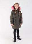 Куртка для девочки младшей школьной группы,утеплённая, на притачном меху - зима