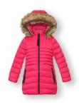 Пальто для девочки младшего шк. возраста, утепленное, на флисовой подкладке - зима