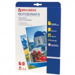 Фотобумага для струйной печати А4, 140 г/м2, 50 листов, односторонняя глянцевая, BRAUBERG, 362872