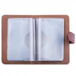 Визитница/кредитница однорядная GALANT "Contract" на 24 карты,под кож.крокодил,застеж, коричн,235397